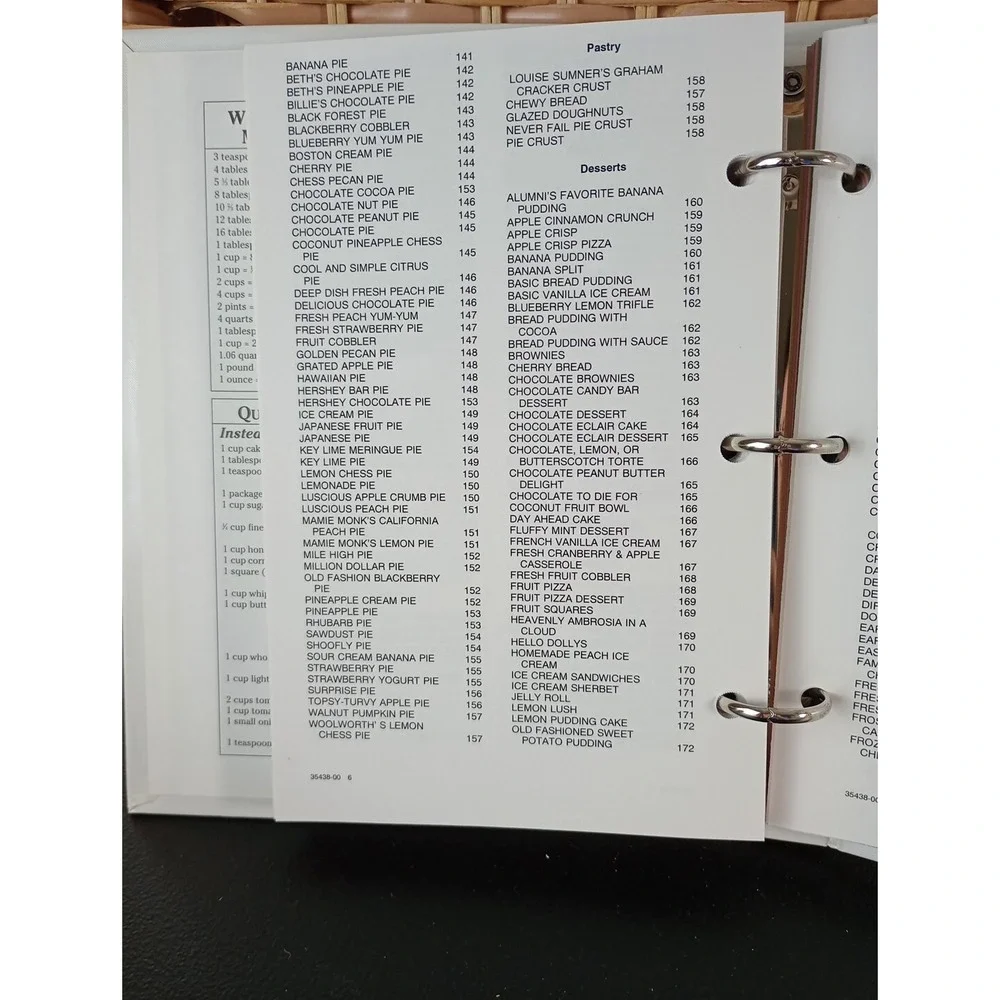 Walnut Grove Cookbook Hurdle Mills, NC 2000 Binder United‎ Methodist Church